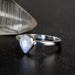 Moonstone Ring 8x5mm Size 7 - InnerVision Crystals