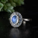 Moonstone Ring 8x6mm size 8 - InnerVision Crystals