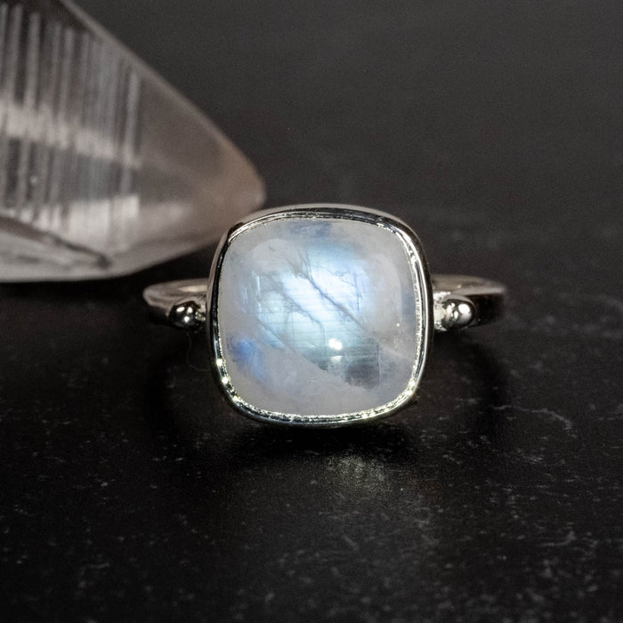 Moonstone Ring 9mm Size 7 - InnerVision Crystals
