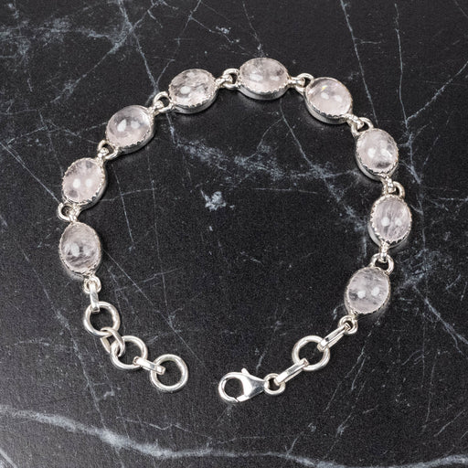 Morganite Bracelet 10x8mm 7" .925 Silver - InnerVision Crystals