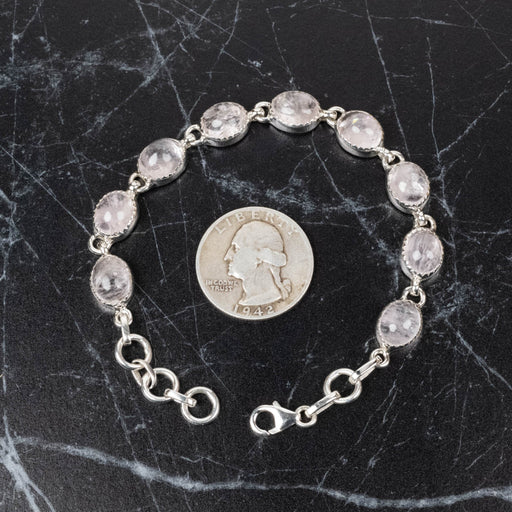 Morganite Bracelet 10x8mm 7" .925 Silver - InnerVision Crystals