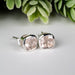 Morganite Earrings 7mm Studs .925 Silver - InnerVision Crystals