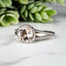 Morganite Ring 7.60mm Size 8 - InnerVision Crystals
