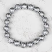 Muonionalusta Meteorite 10mm Bead Bracelet 7.5" - InnerVision Crystals
