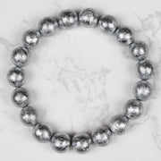 Muonionalusta Meteorite 10mm Bead Bracelet 7.5" - InnerVision Crystals