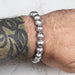 Muonionalusta Meteorite 10mm Bead Bracelet 7.5" - InnerVision Crystals