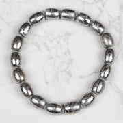Muonionalusta Meteorite 10x8mm Bead Bracelet 7.5" - InnerVision Crystals