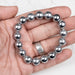 Muonionalusta Meteorite 11mm Bead Bracelet 7.5" - InnerVision Crystals