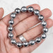 Muonionalusta Meteorite 11mm Bead Bracelet 7.5" - InnerVision Crystals