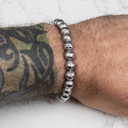Muonionalusta Meteorite 8mm Bead Bracelet 7.5" - InnerVision Crystals
