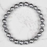 Muonionalusta Meteorite 8mm Bead Bracelet 7.5" - InnerVision Crystals