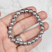 Muonionalusta Meteorite 8mm Bead Bracelet 7.5" - InnerVision Crystals