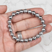 Muonionalusta Meteorite 8mm Bead Bracelet 7.5" - InnerVision Crystals