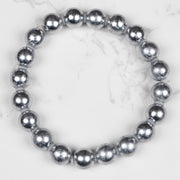 Muonionalusta Meteorite 9mm Bead Bracelet 7.5" - InnerVision Crystals