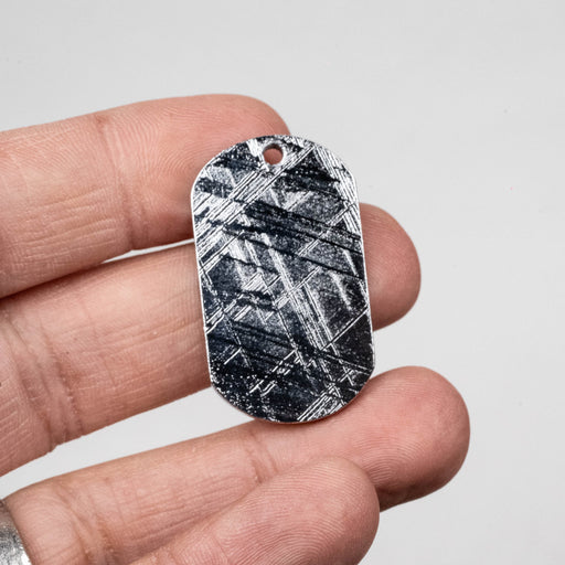 Muonionalusta Meteorite Dog Tag Pendant 21.12 g 37x22mm - InnerVision Crystals