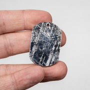 Muonionalusta Meteorite Dog Tag Pendant 27.18 g 40x26mm - InnerVision Crystals