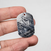 Muonionalusta Meteorite Dog Tag Pendant 27.31 g 40x26mm - InnerVision Crystals