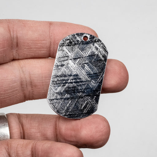 Muonionalusta Meteorite Dog Tag Pendant 29.00 g 44x26mm - InnerVision Crystals