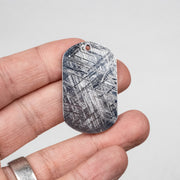 Muonionalusta Meteorite Dog Tag Pendant 29.46 g 43x26mm - InnerVision Crystals