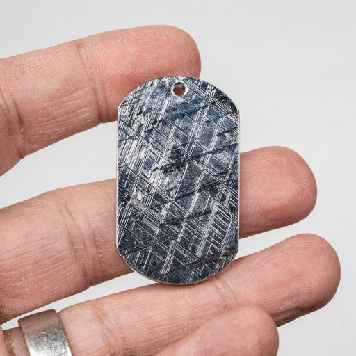 Muonionalusta Meteorite Dog Tag Pendant 30.06 g 44x26mm - InnerVision Crystals