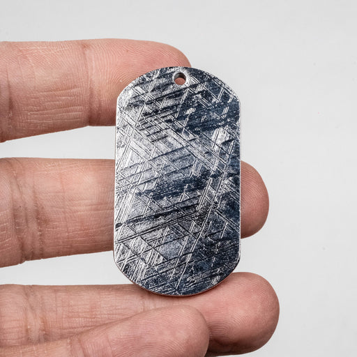 Muonionalusta Meteorite Dog Tag Pendant 34.70 g 49x27mm - InnerVision Crystals