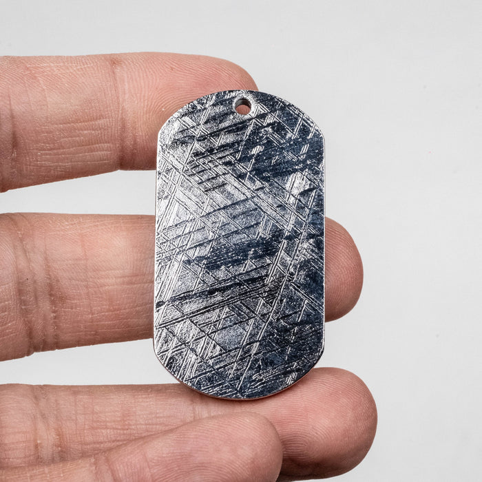 Muonionalusta Meteorite Dog Tag Pendant 34.70 g 49x27mm - InnerVision Crystals