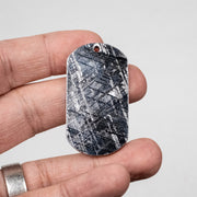 Muonionalusta Meteorite Dog Tag Pendant 34.70 g 49x27mm - InnerVision Crystals