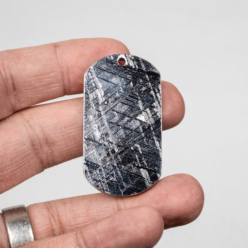 Muonionalusta Meteorite Dog Tag Pendant 34.70 g 49x27mm - InnerVision Crystals