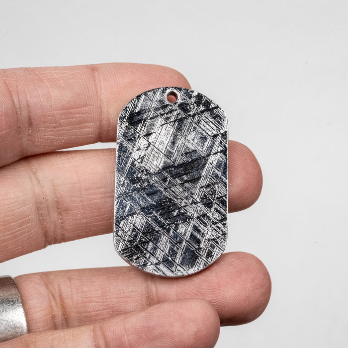 Muonionalusta Meteorite Dog Tag Pendant 36.32 g 44x26mm - InnerVision Crystals