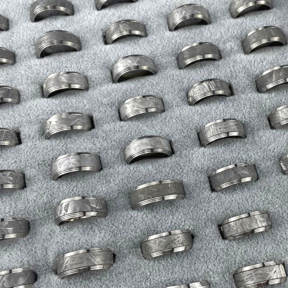 Muonionalusta Meteorite + Titanium Ring | Choose Size — InnerVision ...