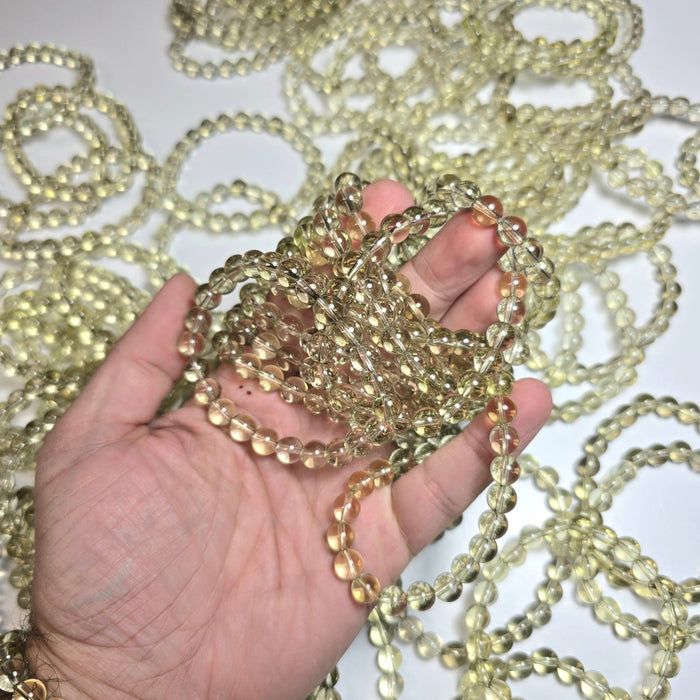 NEW Citrine 8mm Bead Bracelet - InnerVision Crystals