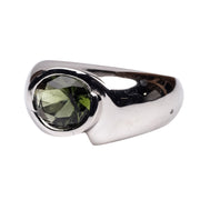 Moldavite Ring 10x8mm .925 Silver - InnerVision Crystals