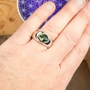 Moldavite Ring 10x8mm .925 Silver - InnerVision Crystals