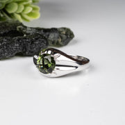 Moldavite Ring 8mm .925 Silver - InnerVision Crystals