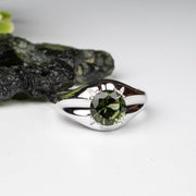 Moldavite Ring 8mm .925 Silver - InnerVision Crystals