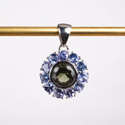 Moldavite + Tanzanite Mandala Pendant PRE-ORDER - InnerVision Crystals