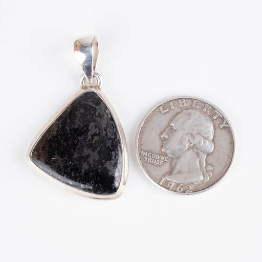 Nuummite Pendant 7.02 g 38x25mm - InnerVision Crystals