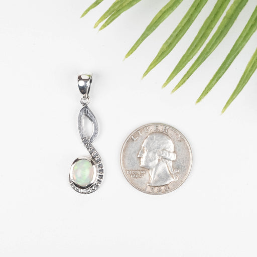 Opal Pendant 3.61 g 40x12mm .925 Silver - InnerVision Crystals