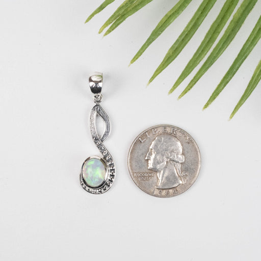 Opal Pendant 3.83 g 40x12mm .925 Silver - InnerVision Crystals