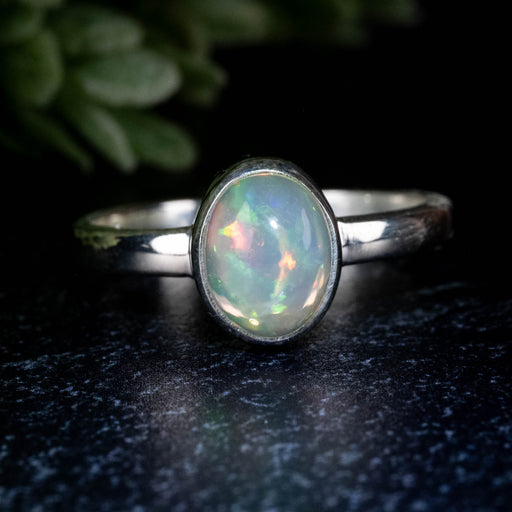 Opal Ring 7x6mm size 7 - InnerVision Crystals