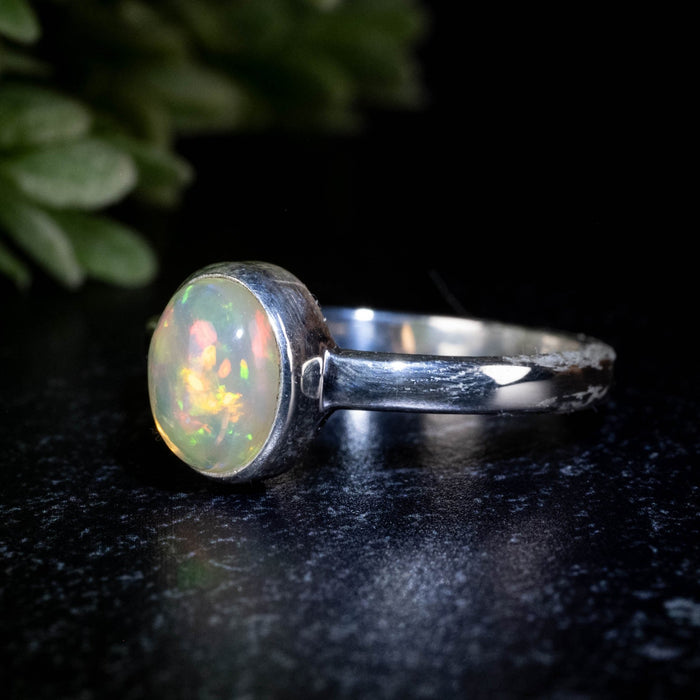 Opal Ring 7x6mm size 7 - InnerVision Crystals