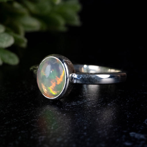 Opal Ring 7x6mm size 8 - InnerVision Crystals