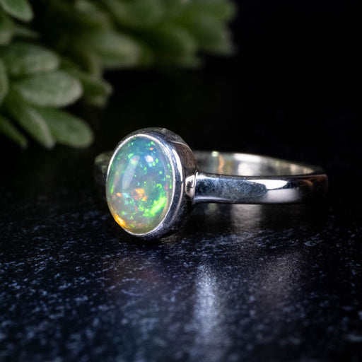 Opal Ring 8x6mm size 7 - InnerVision Crystals