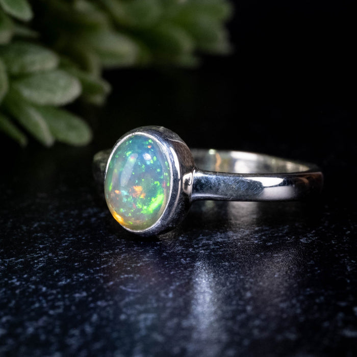 Opal Ring 8x6mm size 7 - InnerVision Crystals