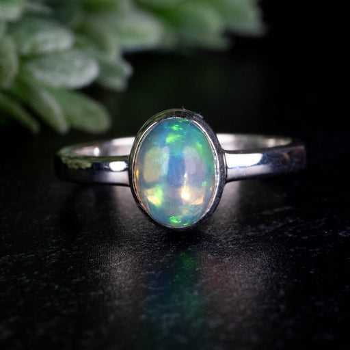 Opal Ring 8x6mm size 7 - InnerVision Crystals