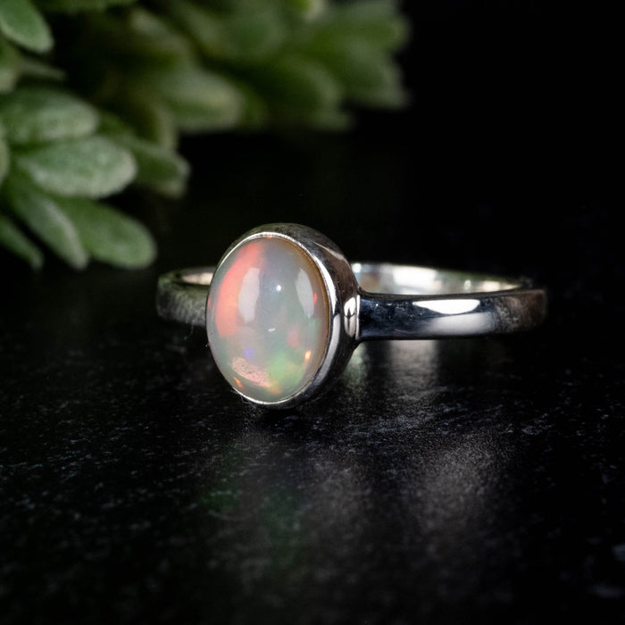 Opal Ring 8x6mm size 8 - InnerVision Crystals