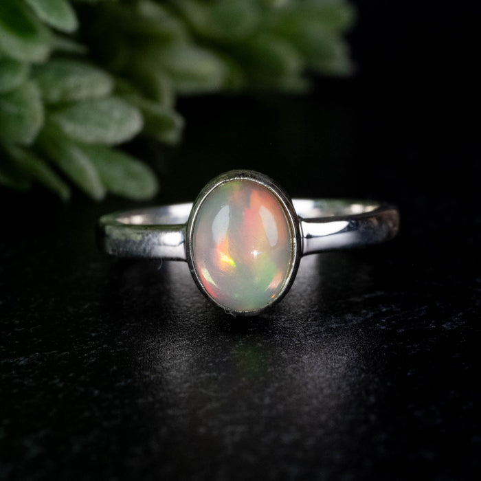 Opal Ring 8x6mm size 8 - InnerVision Crystals
