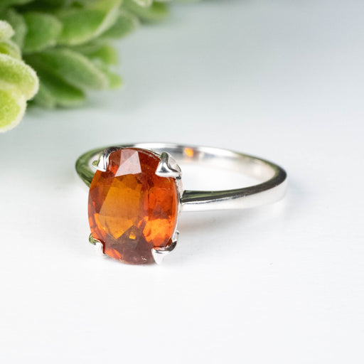 Orange Kyanite Ring 10x8mm Size 7 - InnerVision Crystals