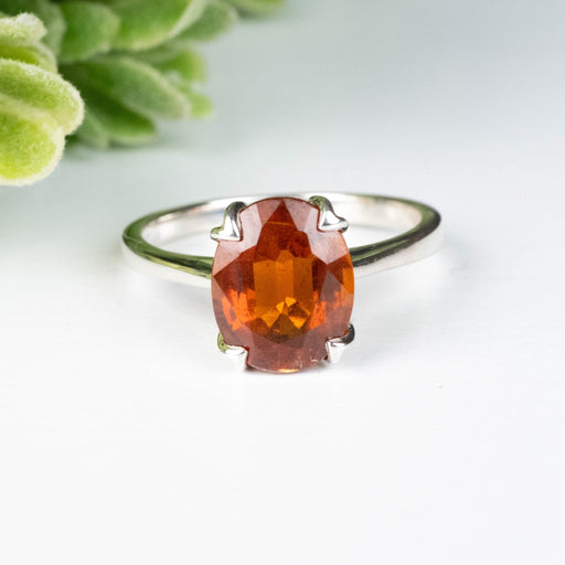 Orange Kyanite Ring 10x8mm Size 7 - InnerVision Crystals