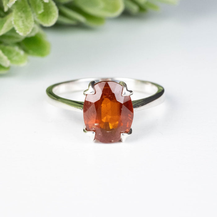 Orange Kyanite Ring 10x8mm Size 8 - InnerVision Crystals